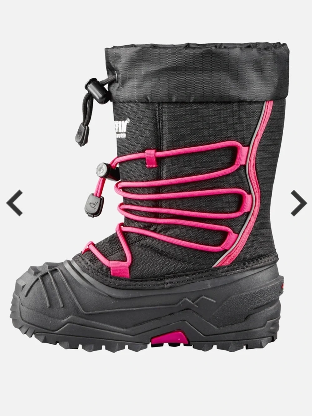 BAFFIN Children's Young Snogoose Snow Boots black/hyper berry size various